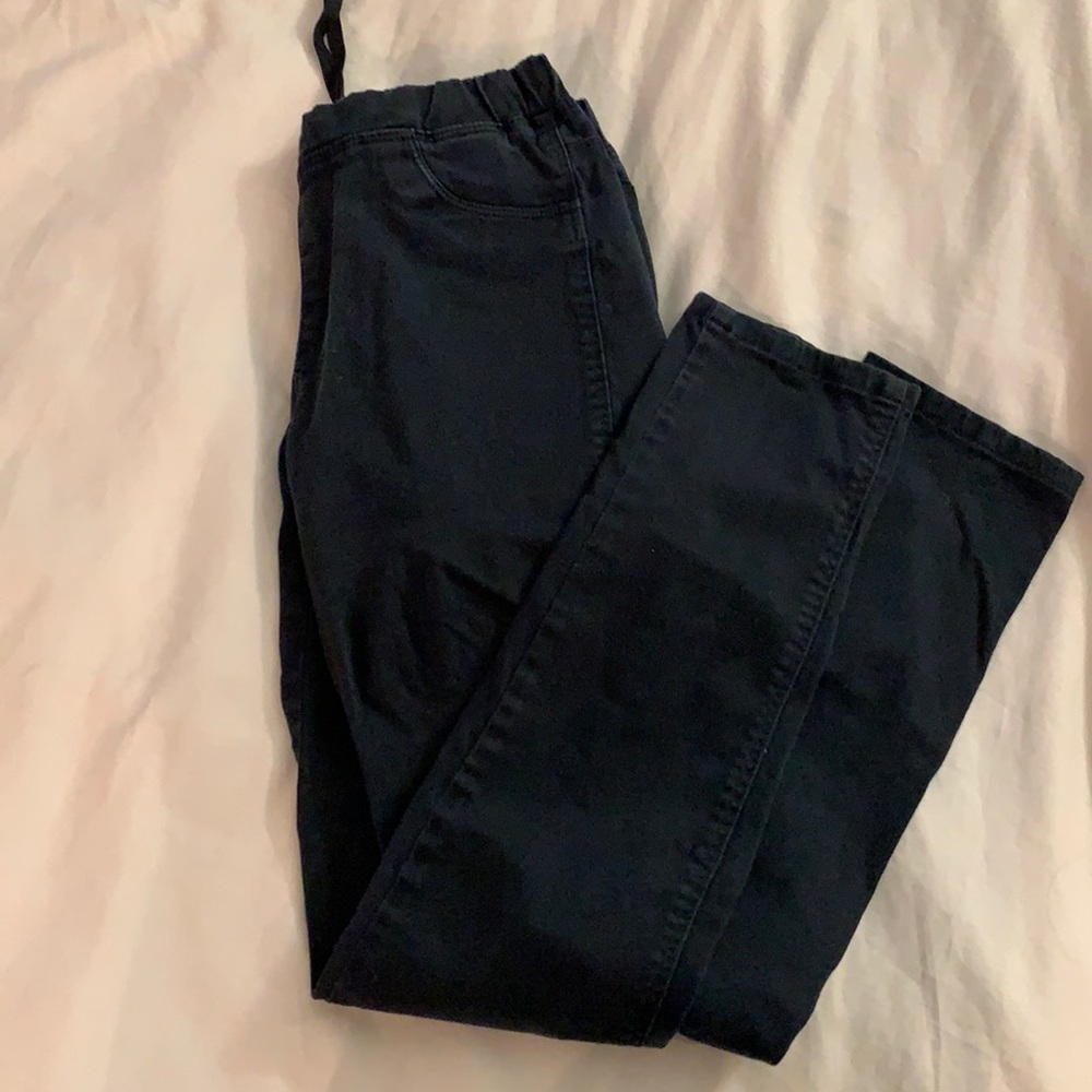 Black Uniqlo Mid Waist Jeans